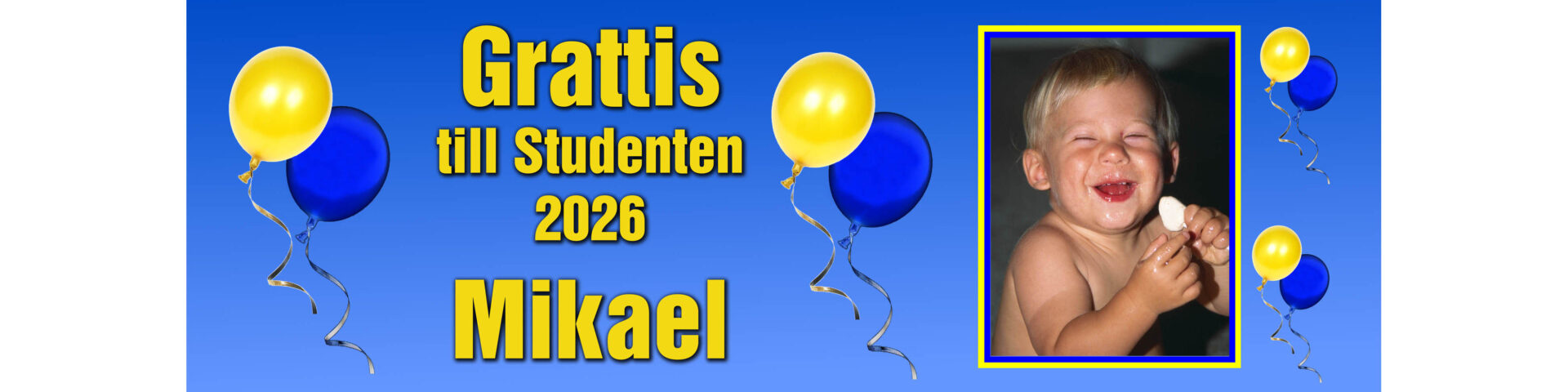 Studentbanderoll 50x150 & 75x225cm Helt vattentät